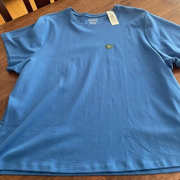 LL Bean bright blue tee shirt - Picture 4 of 9